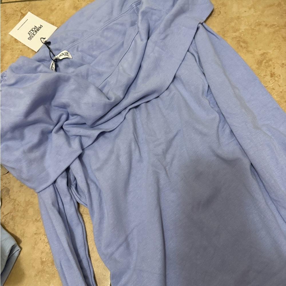 Light Blue Off-Shoulder Top